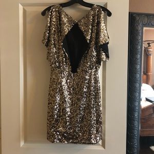 Lulu gold sequence cocktail dress